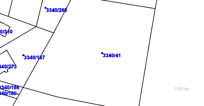 Parcela st. 3340/41 v KÚ České Budějovice 7, Katastrální mapa