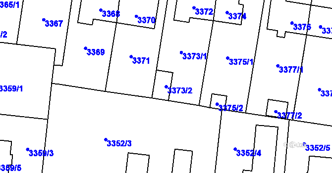 Parcela st. 3373/2 v KÚ České Budějovice 7, Katastrální mapa