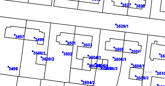 Parcela st. 3503 v KÚ České Budějovice 7, Katastrální mapa
