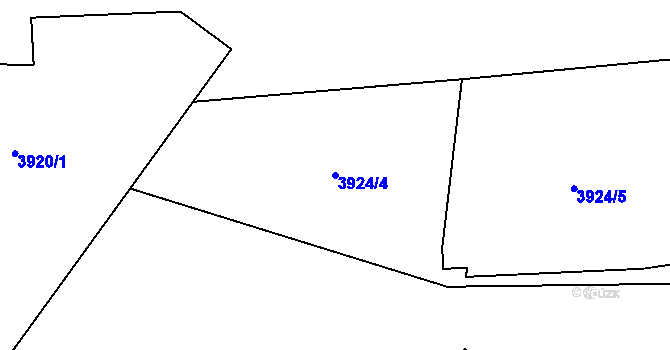Parcela st. 3924/4 v KÚ České Budějovice 7, Katastrální mapa