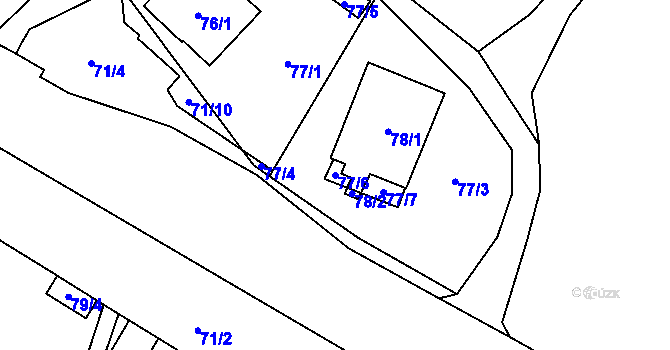 Parcela st. 77/6 v KÚ České Budějovice 7, Katastrální mapa