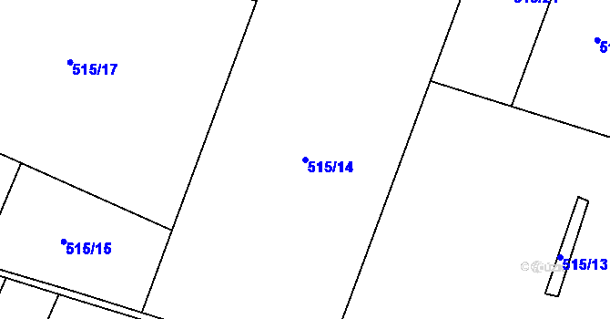 Parcela st. 515/14 v KÚ České Kopisty, Katastrální mapa