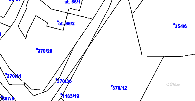 Parcela st. 1163/15 v KÚ České Lhotice, Katastrální mapa