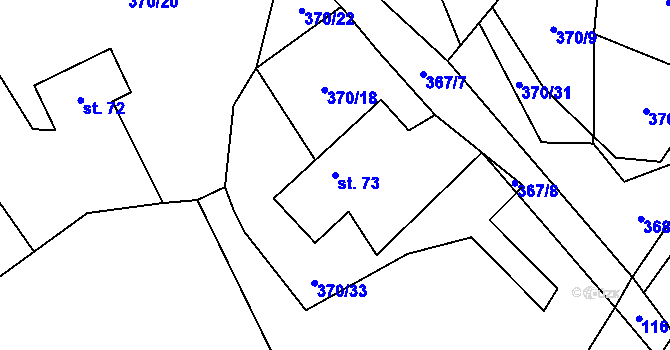 Parcela st. 73 v KÚ České Lhotice, Katastrální mapa
