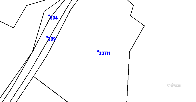 Parcela st. 337/1 v KÚ Hodonín u Nasavrk, Katastrální mapa