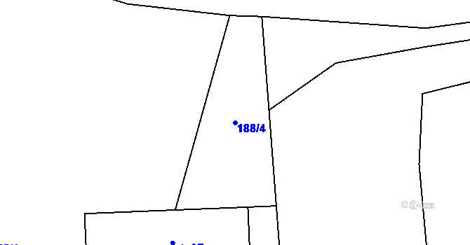 Parcela st. 188/4 v KÚ České Libchavy, Katastrální mapa