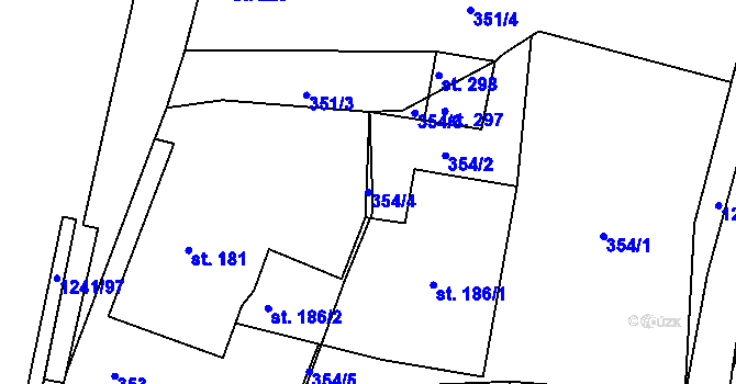 Parcela st. 354/4 v KÚ České Libchavy, Katastrální mapa