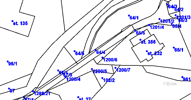 Parcela st. 64/4 v KÚ České Libchavy, Katastrální mapa