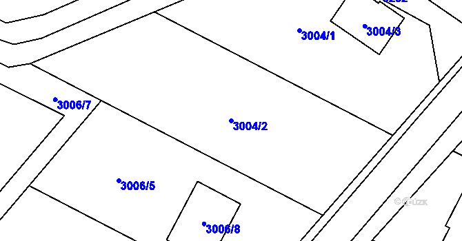 Parcela st. 3004/2 v KÚ Rohenice, Katastrální mapa