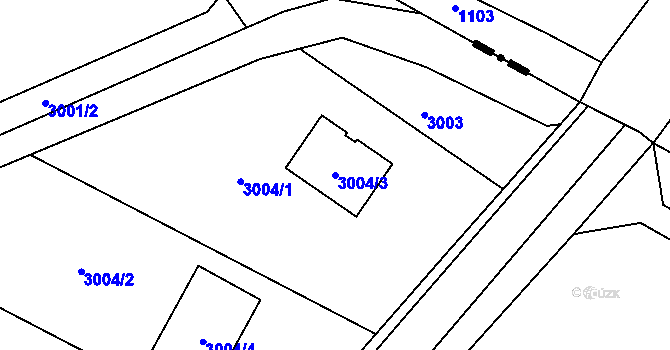 Parcela st. 3004/3 v KÚ Rohenice, Katastrální mapa