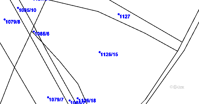 Parcela st. 1126/15 v KÚ České Petrovice, Katastrální mapa