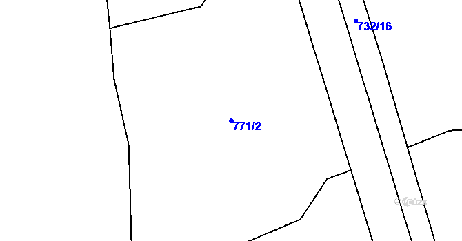 Parcela st. 771/2 v KÚ České Petrovice, Katastrální mapa