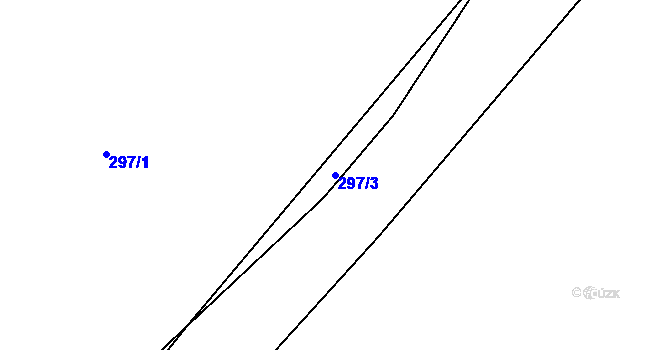 Parcela st. 297/3 v KÚ České Vrbné, Katastrální mapa