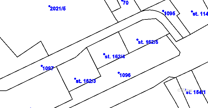 Parcela st. 162/4 v KÚ Český Brod, Katastrální mapa
