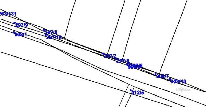 Parcela st. 297/7 v KÚ Český Brod, Katastrální mapa