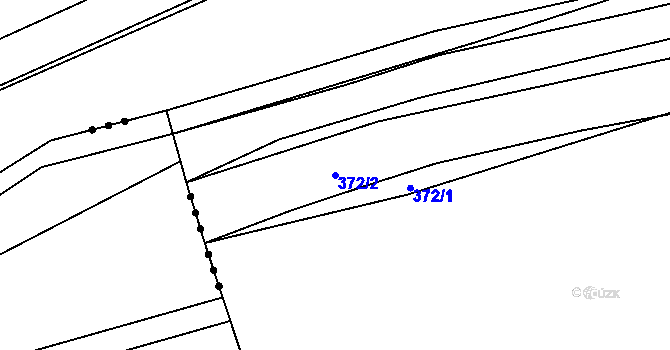 Parcela st. 372/2 v KÚ Český Brod, Katastrální mapa