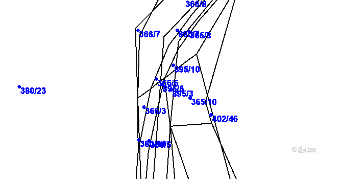 Parcela st. 895/3 v KÚ Český Brod, Katastrální mapa