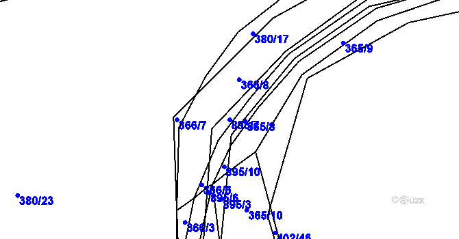 Parcela st. 895/7 v KÚ Český Brod, Katastrální mapa