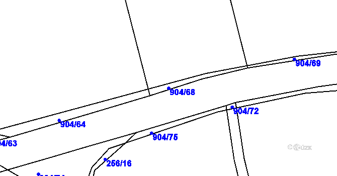 Parcela st. 904/68 v KÚ Český Brod, Katastrální mapa