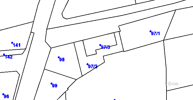 Parcela st. 97/2 v KÚ Štolmíř, Katastrální mapa