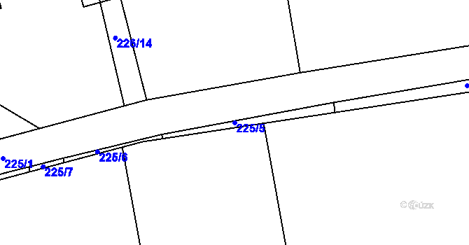 Parcela st. 225/5 v KÚ Štolmíř, Katastrální mapa