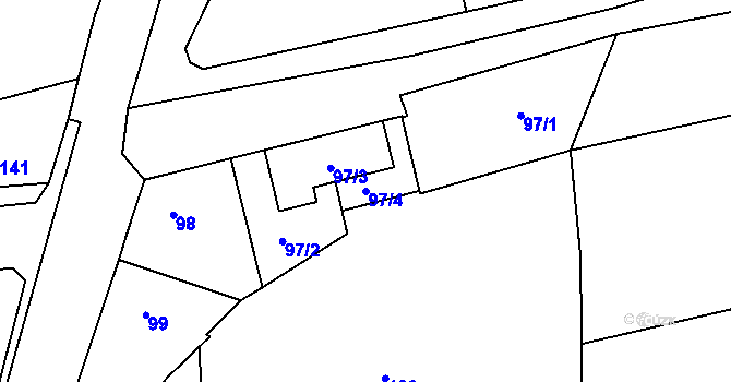 Parcela st. 97/4 v KÚ Štolmíř, Katastrální mapa