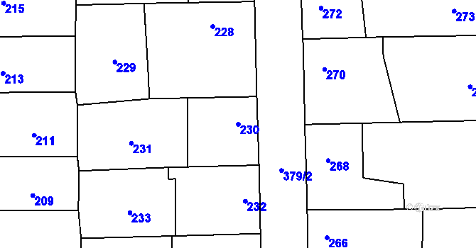 Parcela st. 230 v KÚ Liblice u Českého Brodu, Katastrální mapa