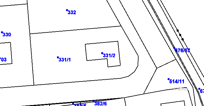 Parcela st. 331/2 v KÚ Liblice u Českého Brodu, Katastrální mapa