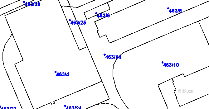 Parcela st. 463/14 v KÚ Liblice u Českého Brodu, Katastrální mapa