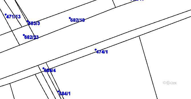 Parcela st. 474/1 v KÚ Liblice u Českého Brodu, Katastrální mapa