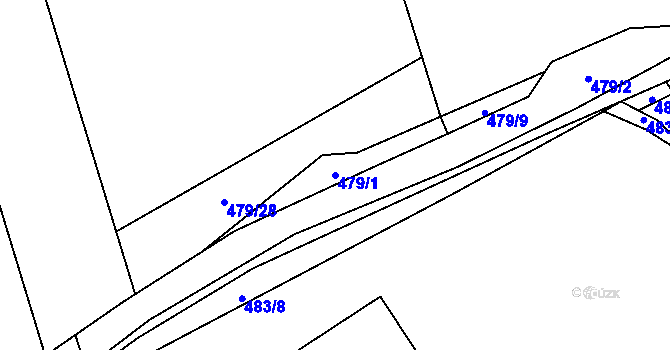 Parcela st. 479/1 v KÚ Liblice u Českého Brodu, Katastrální mapa