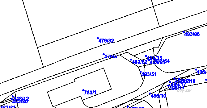 Parcela st. 479/5 v KÚ Liblice u Českého Brodu, Katastrální mapa