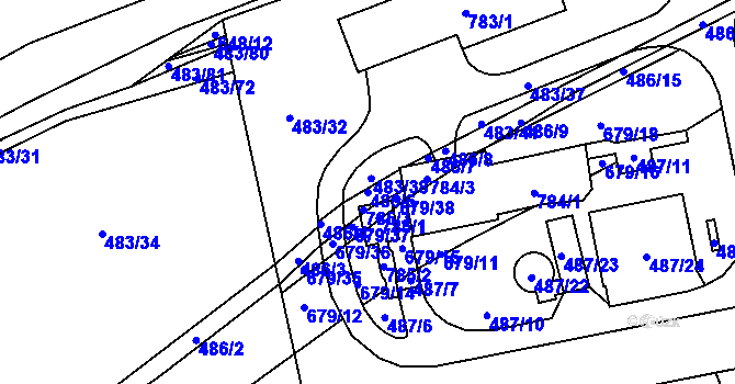 Parcela st. 486/6 v KÚ Liblice u Českého Brodu, Katastrální mapa