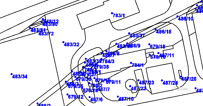 Parcela st. 486/7 v KÚ Liblice u Českého Brodu, Katastrální mapa