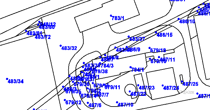 Parcela st. 486/8 v KÚ Liblice u Českého Brodu, Katastrální mapa