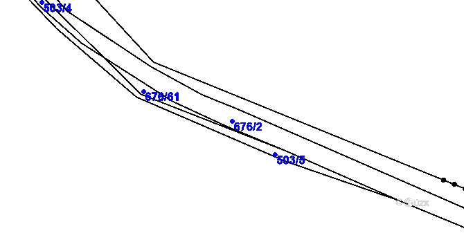 Parcela st. 676/2 v KÚ Liblice u Českého Brodu, Katastrální mapa