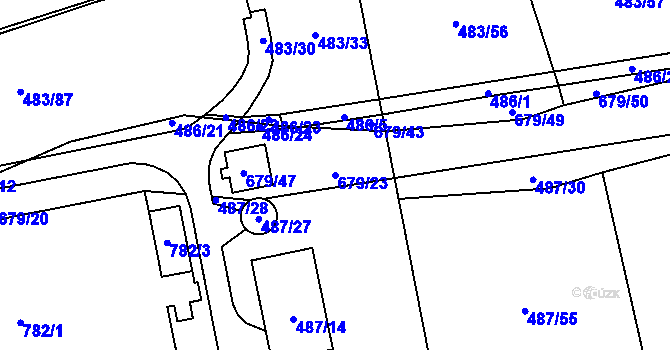 Parcela st. 679/23 v KÚ Liblice u Českého Brodu, Katastrální mapa
