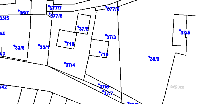 Parcela st. 719 v KÚ Liblice u Českého Brodu, Katastrální mapa