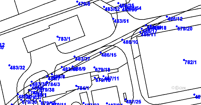 Parcela st. 486/15 v KÚ Liblice u Českého Brodu, Katastrální mapa