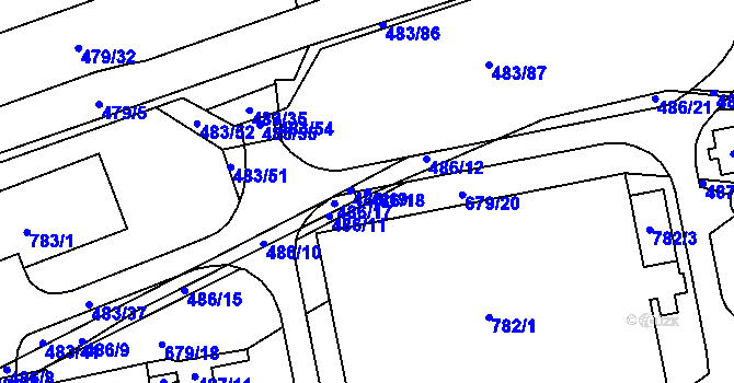 Parcela st. 486/18 v KÚ Liblice u Českého Brodu, Katastrální mapa