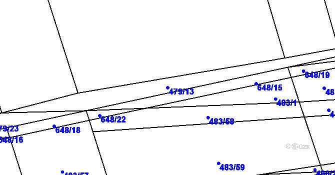 Parcela st. 479/13 v KÚ Liblice u Českého Brodu, Katastrální mapa
