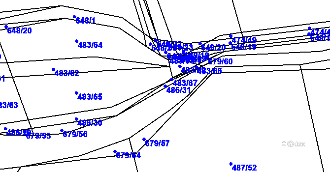 Parcela st. 486/31 v KÚ Liblice u Českého Brodu, Katastrální mapa