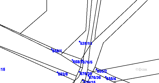 Parcela st. 528/13 v KÚ Liblice u Českého Brodu, Katastrální mapa