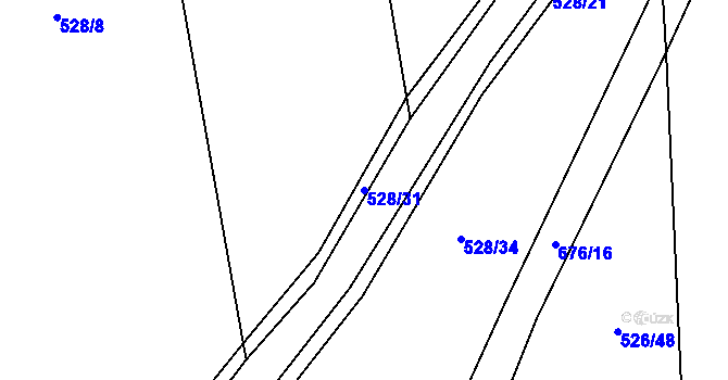 Parcela st. 528/31 v KÚ Liblice u Českého Brodu, Katastrální mapa