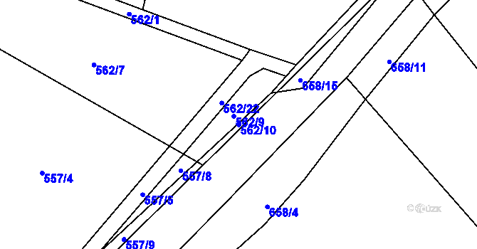 Parcela st. 562/10 v KÚ Liblice u Českého Brodu, Katastrální mapa