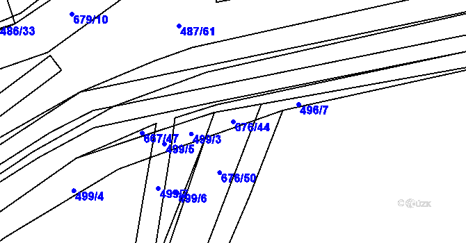 Parcela st. 676/44 v KÚ Liblice u Českého Brodu, Katastrální mapa