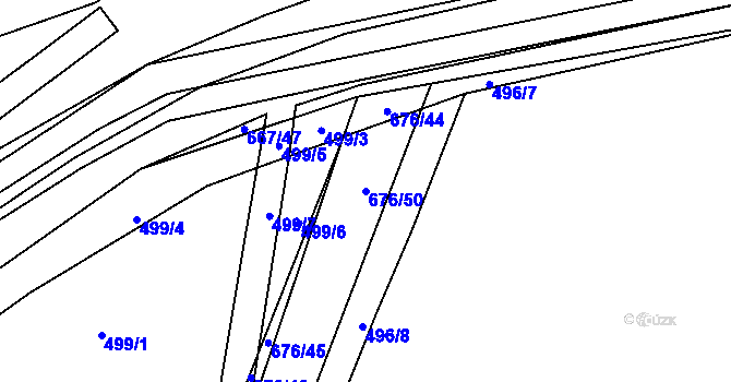 Parcela st. 676/50 v KÚ Liblice u Českého Brodu, Katastrální mapa