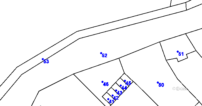 Parcela st. 52 v KÚ Český Dub, Katastrální mapa