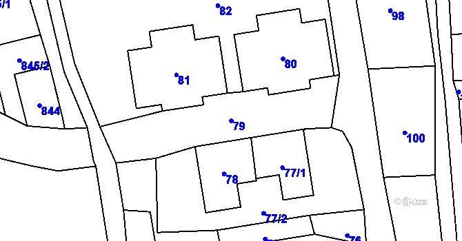 Parcela st. 79 v KÚ Český Dub, Katastrální mapa