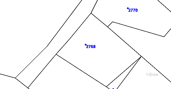 Parcela st. 2768 v KÚ Český Dub, Katastrální mapa